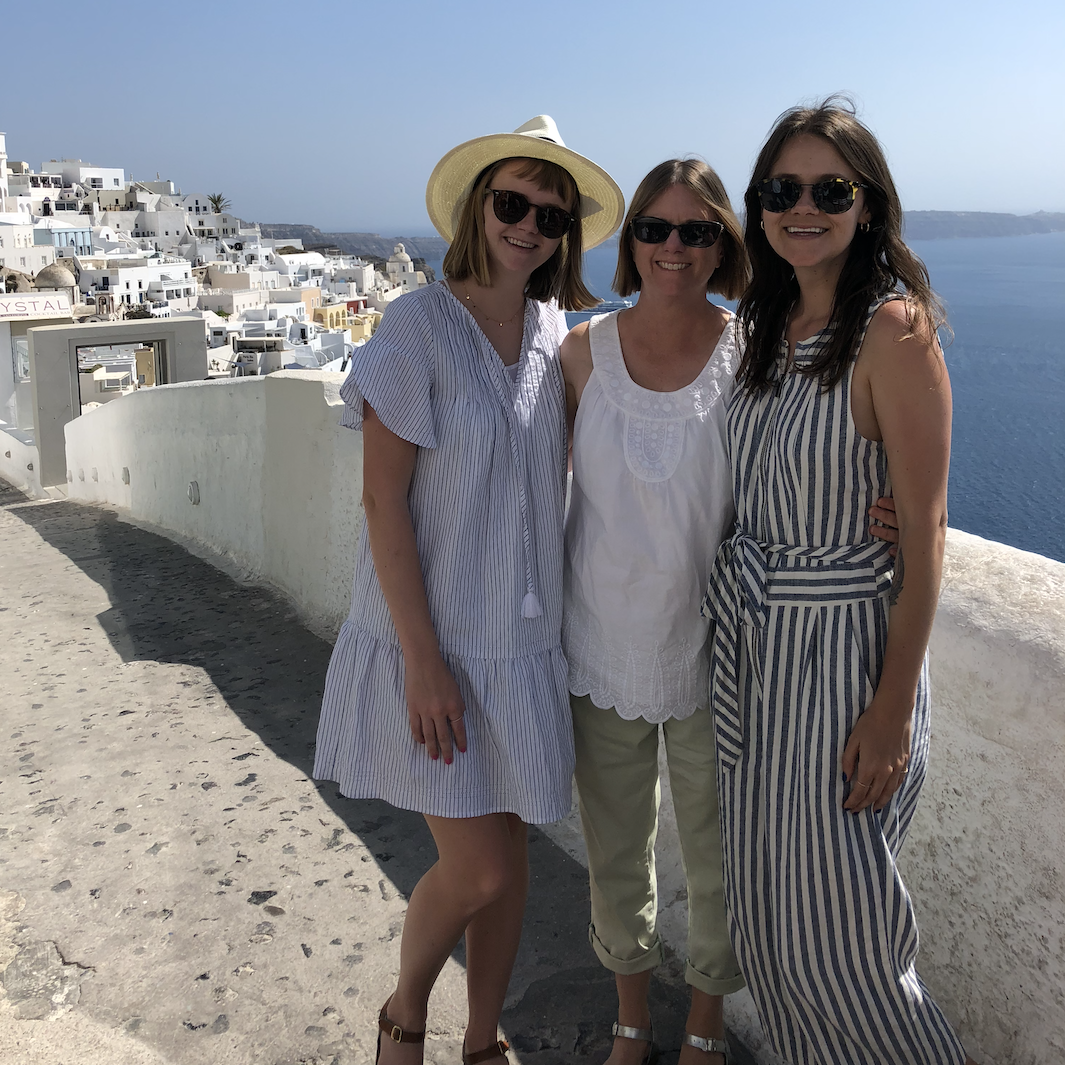 Greetings from Lena, Bridget, and Tibby! (We stayed in a villa named Carmen on this trip)