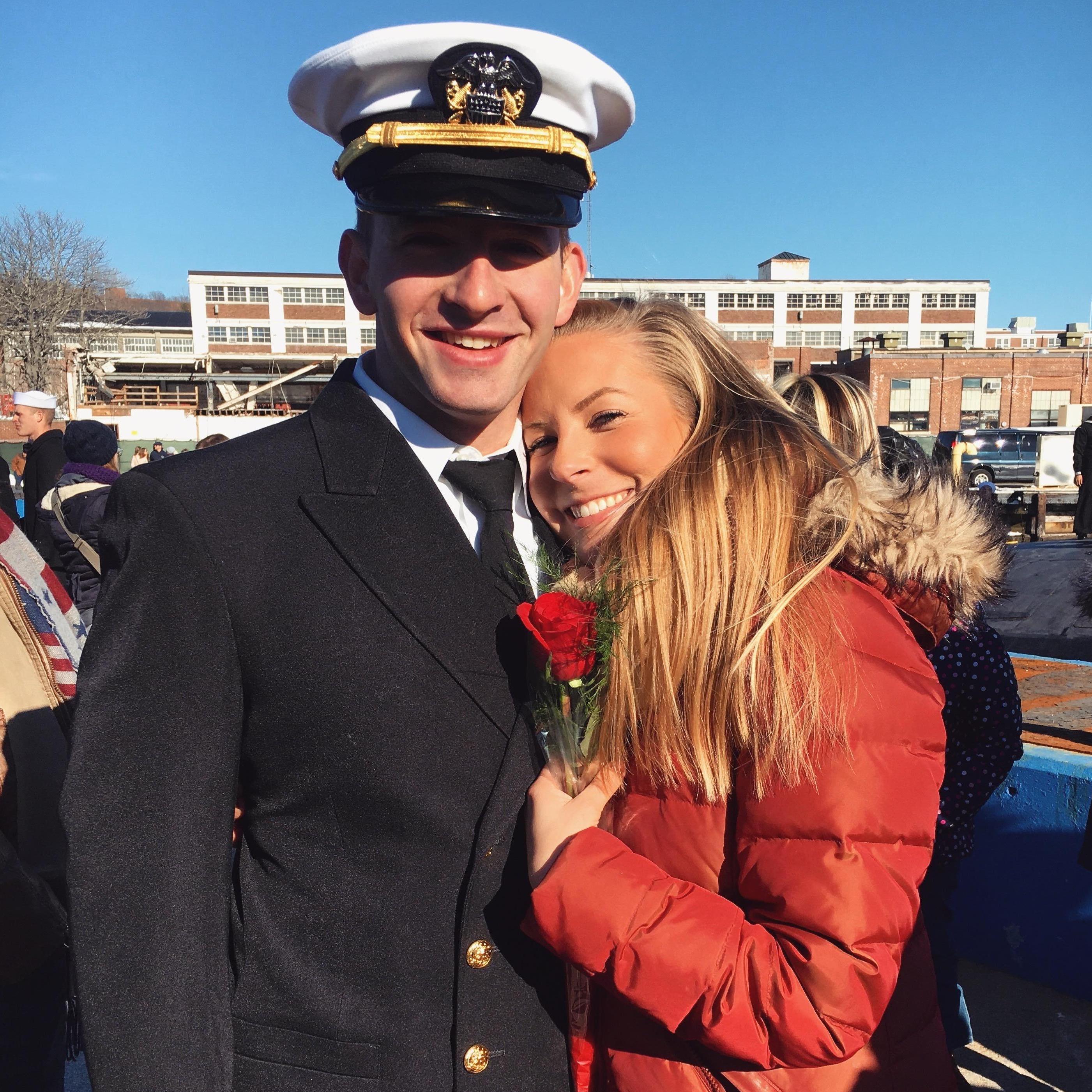 Their first homecoming in February 2017 after Matt had been deployed over the holidays.