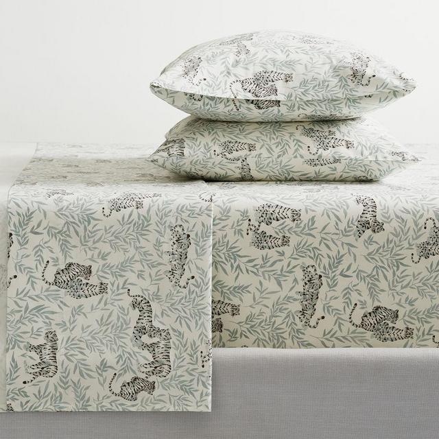 Tiger Organic Percale Sheet Set, Queen