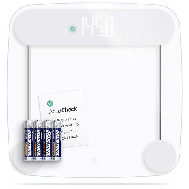 AccuCheck Digital Body Weight Scale from Greater Goods, Patent Pending Technology (Clear)