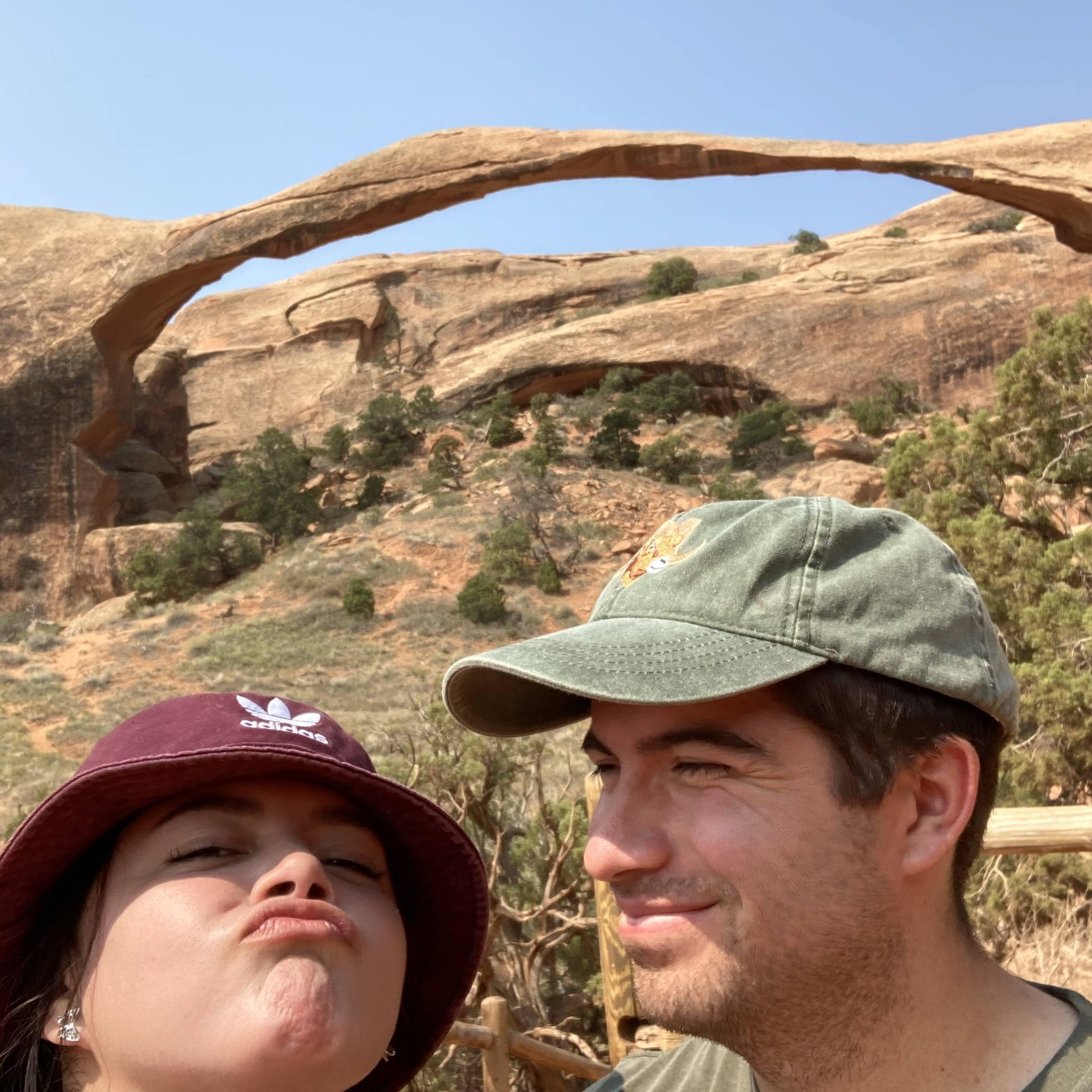 Arches National Park July 2021, started taking more goofy pictures at landmarks because these kind of photos truly capture the moments :)