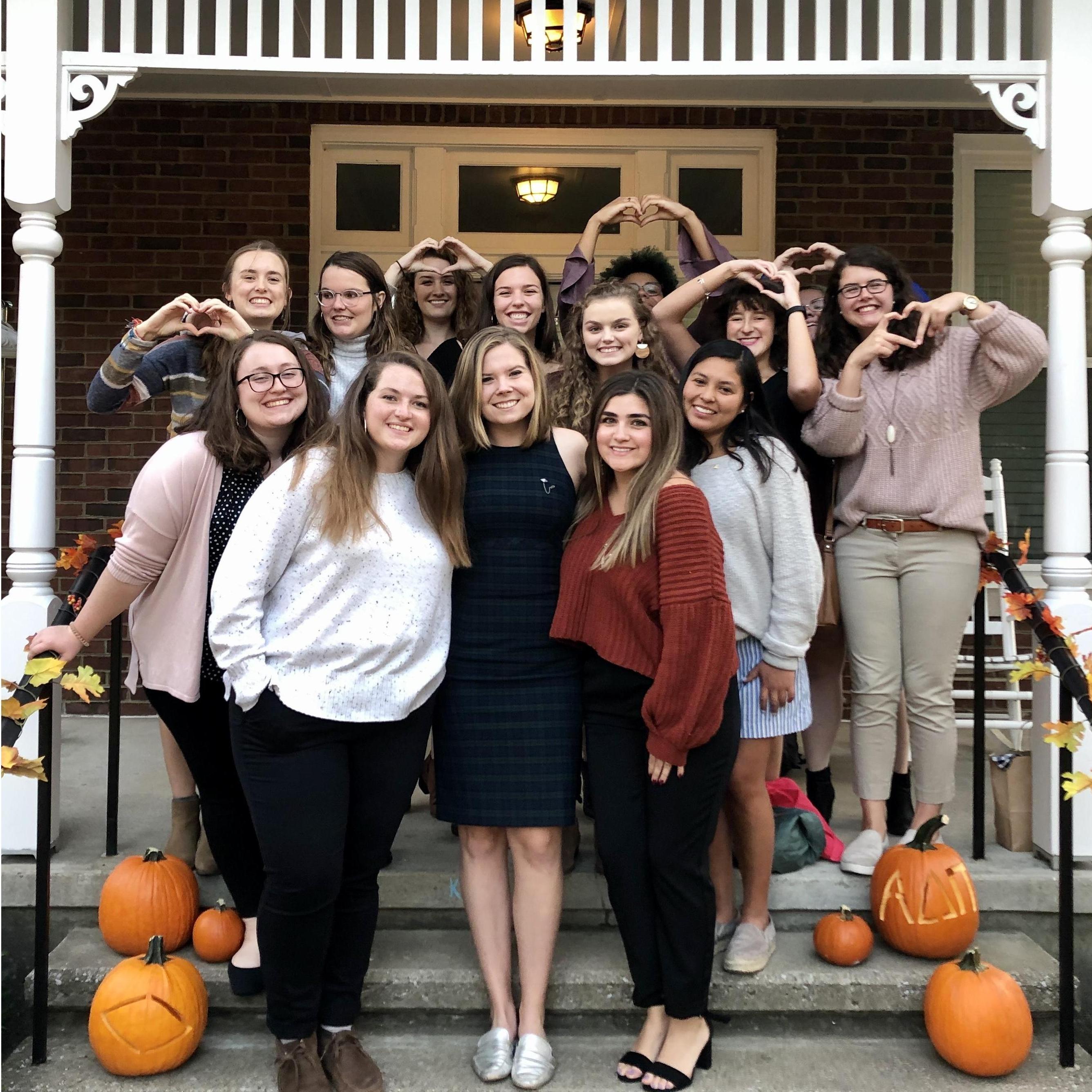 My sweet sorority sisters helped celebrate our engagement.