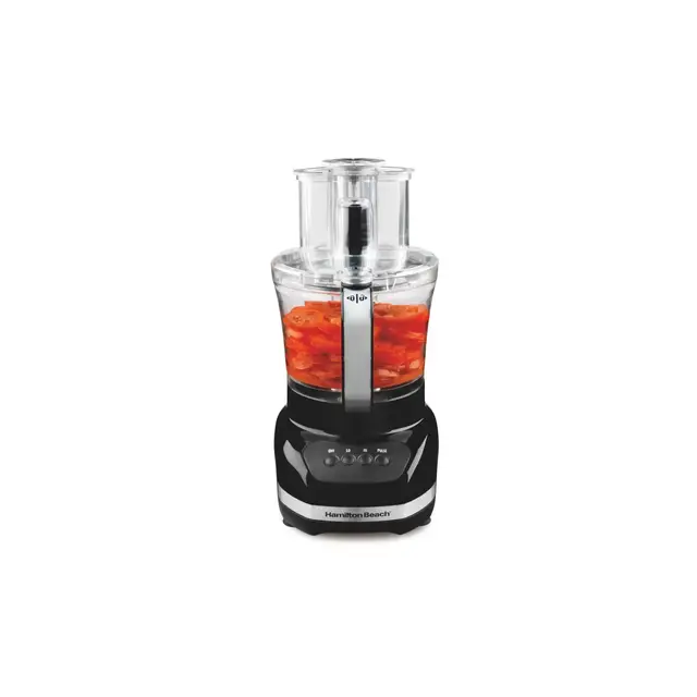 Hamilton Beach Big Mouth Duo 12 Cup Food Processor Includes 4 Cup Mini Bowl and 12 Cup Bowl 70580: 500W, 2 Speeds, Dishwasher-Safe