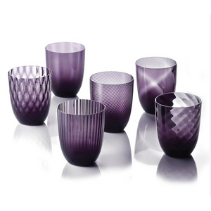 Idra Purple Water Glasses, Set of 6 NASON MORETTI