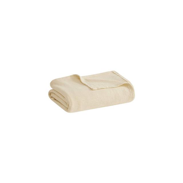 Fresh spun Basketweave Cotton Blankets Natural