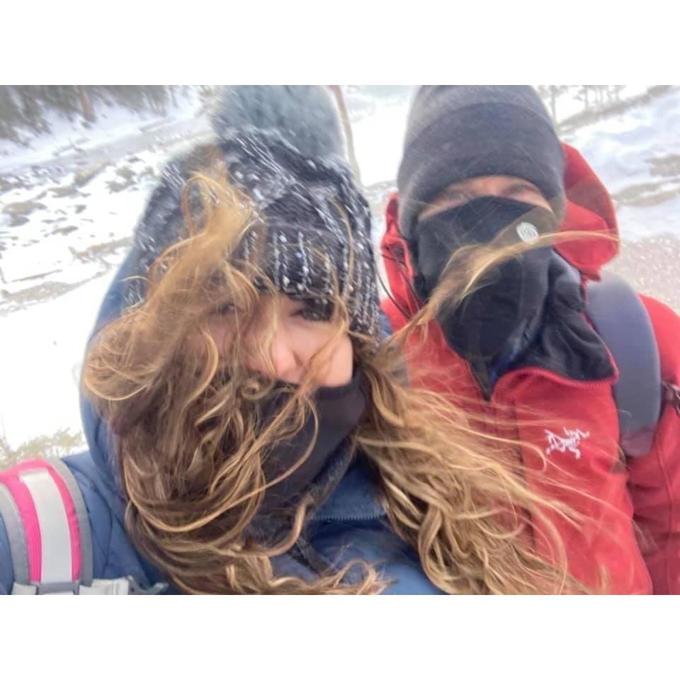 Engaged on December 13, 2020 at Dream Lake in RMNP! Boy, it was windy!