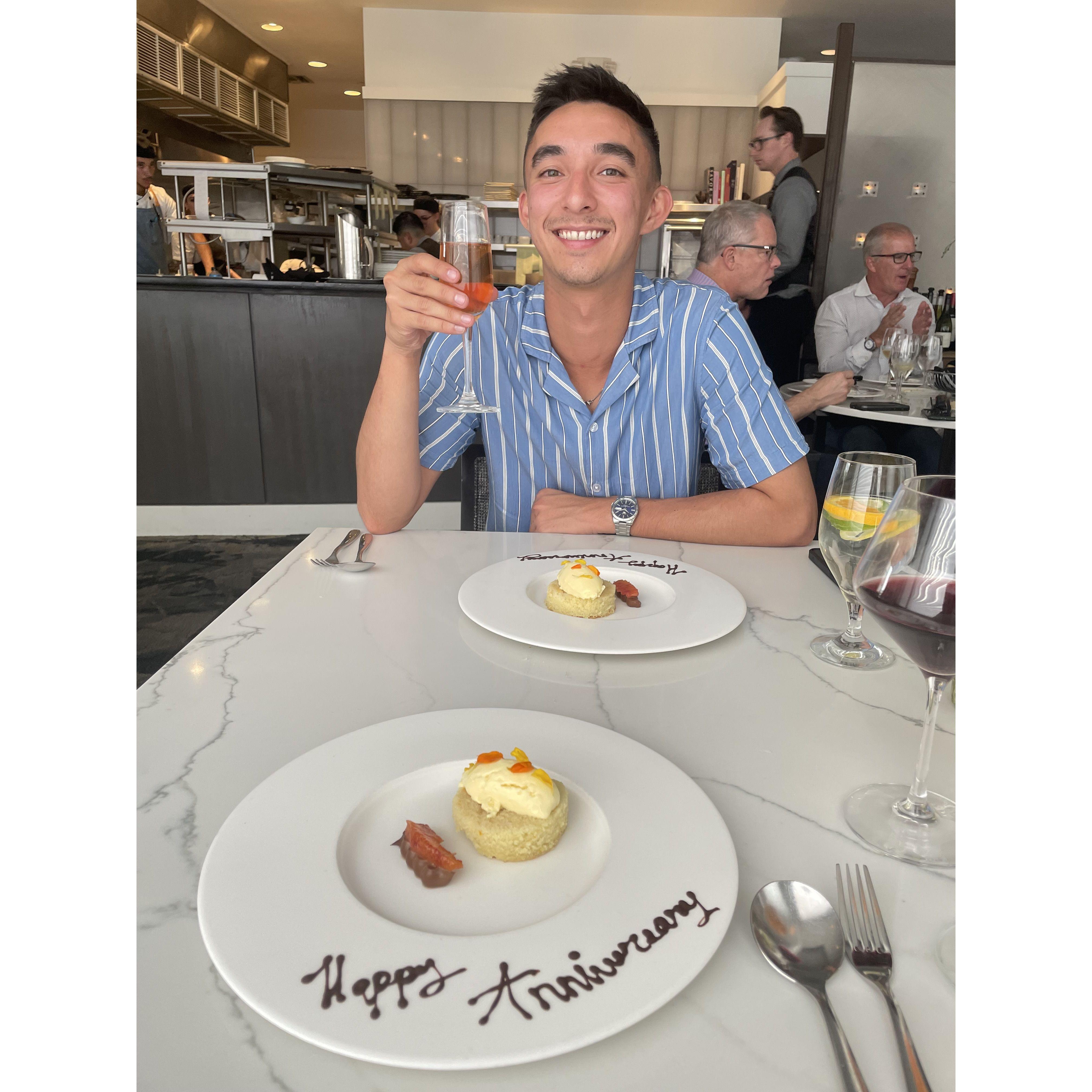 matthews (her view) - our 1 month anniversary where they thought we were there for our 1 year