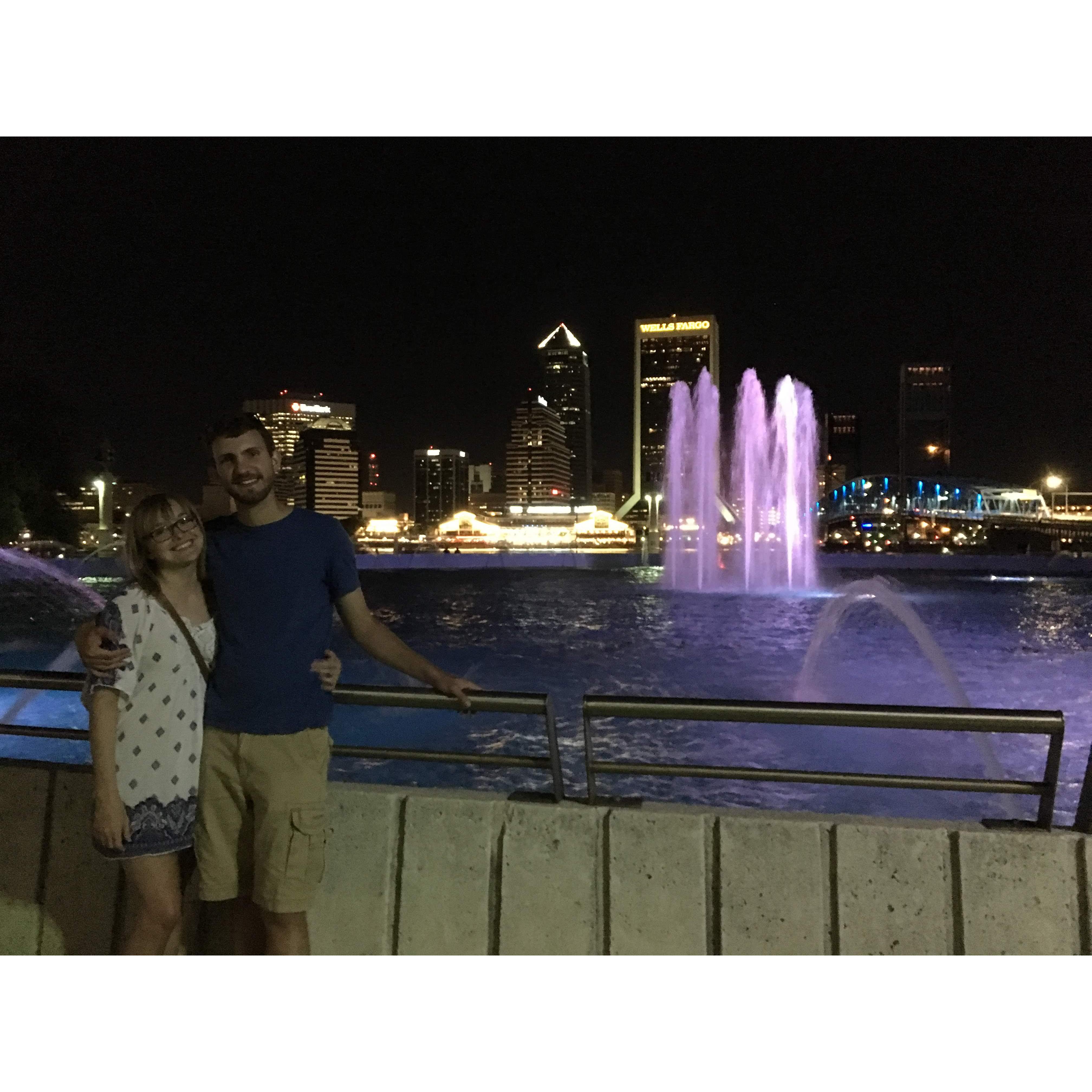 Friendship fountain in downtown Jacksonville