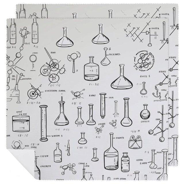 Chemistry Print Cloth Napkins 2 PCS Soft Washable Absorbent Napkin Reusable Eco Friendly Dinner Napkins Ideal for Everyday Use Parties Wedding Spring Summer Easter