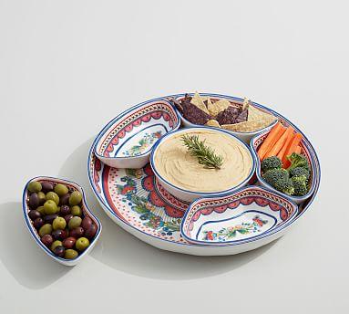 Del Sol Melamine Sectional Serving Platter - Pink