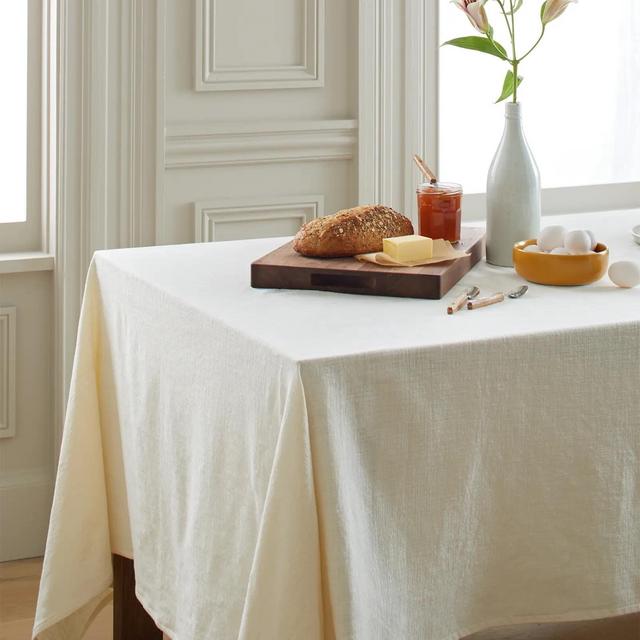 Organic Cotton Tablecloth Warm White