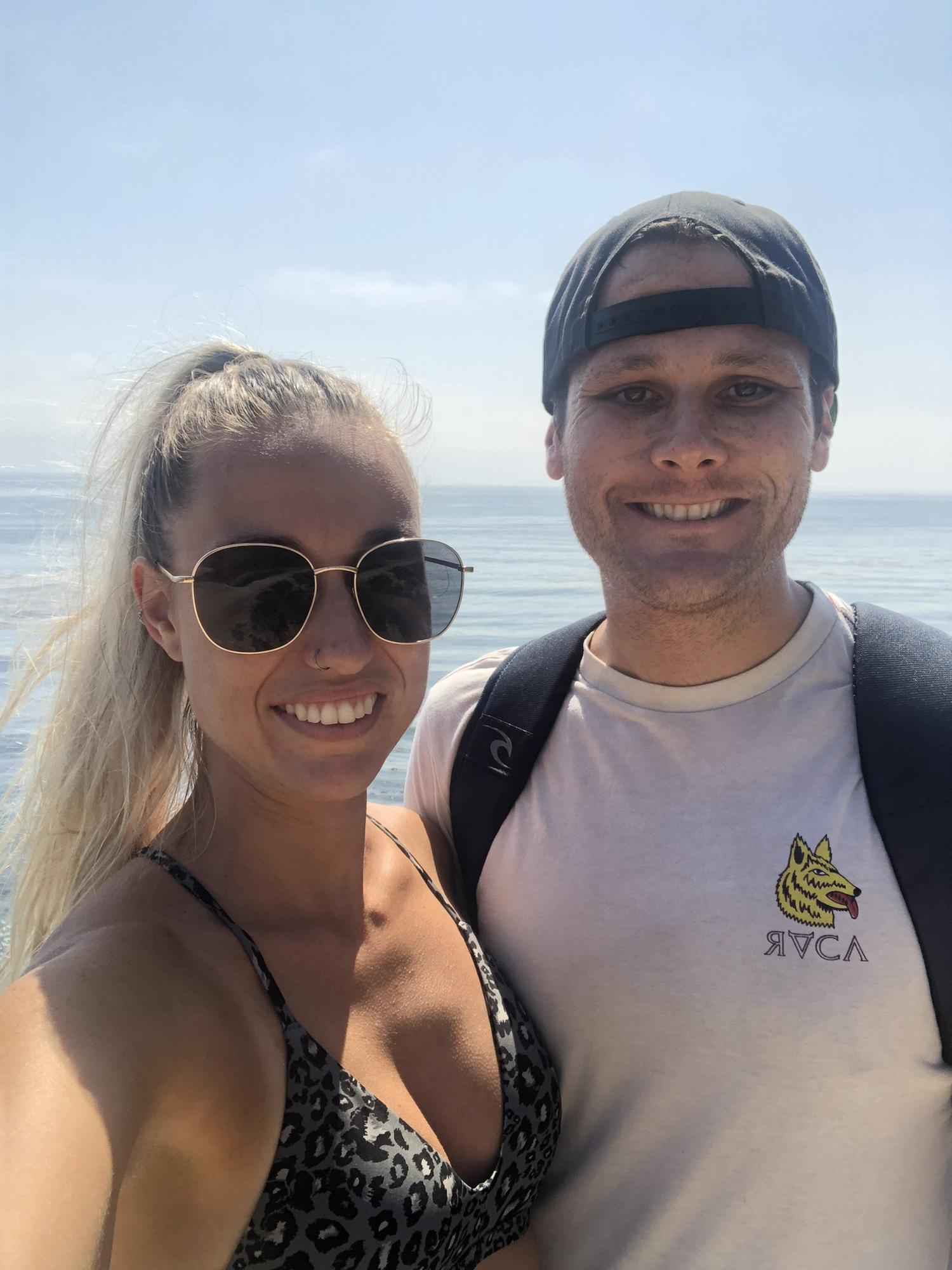 Hiking with a ocean view