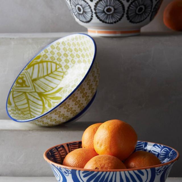 Anthropologie Inside Out Serving Bowl