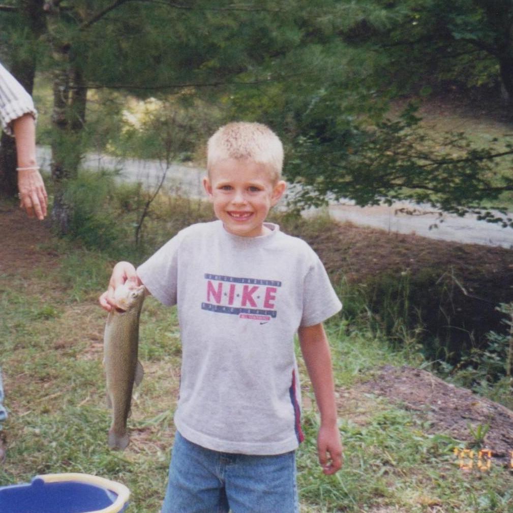Casey's first fish