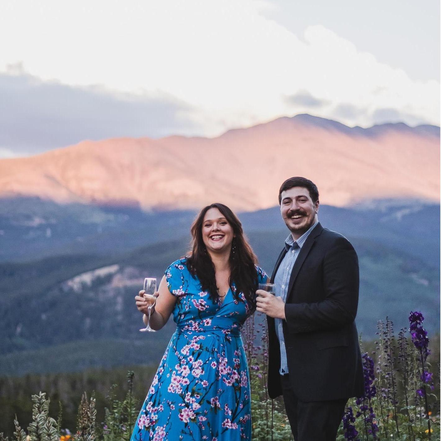We celebrated our friends' wedding, Holly and Peter, just one day before our engagement!