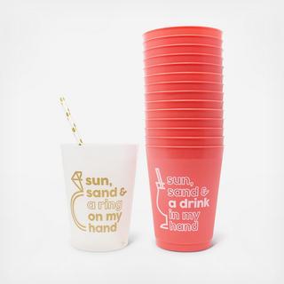 Sun & Sand Party Cups, Set of 15