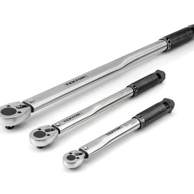 TEKTON 1/4, 3/8, 1/2 Inch Drive Micrometer Torque Wrench Set (3-Piece) | TRQ99901