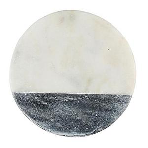 Thirstystone® Individual Marble Coaster in Black/White