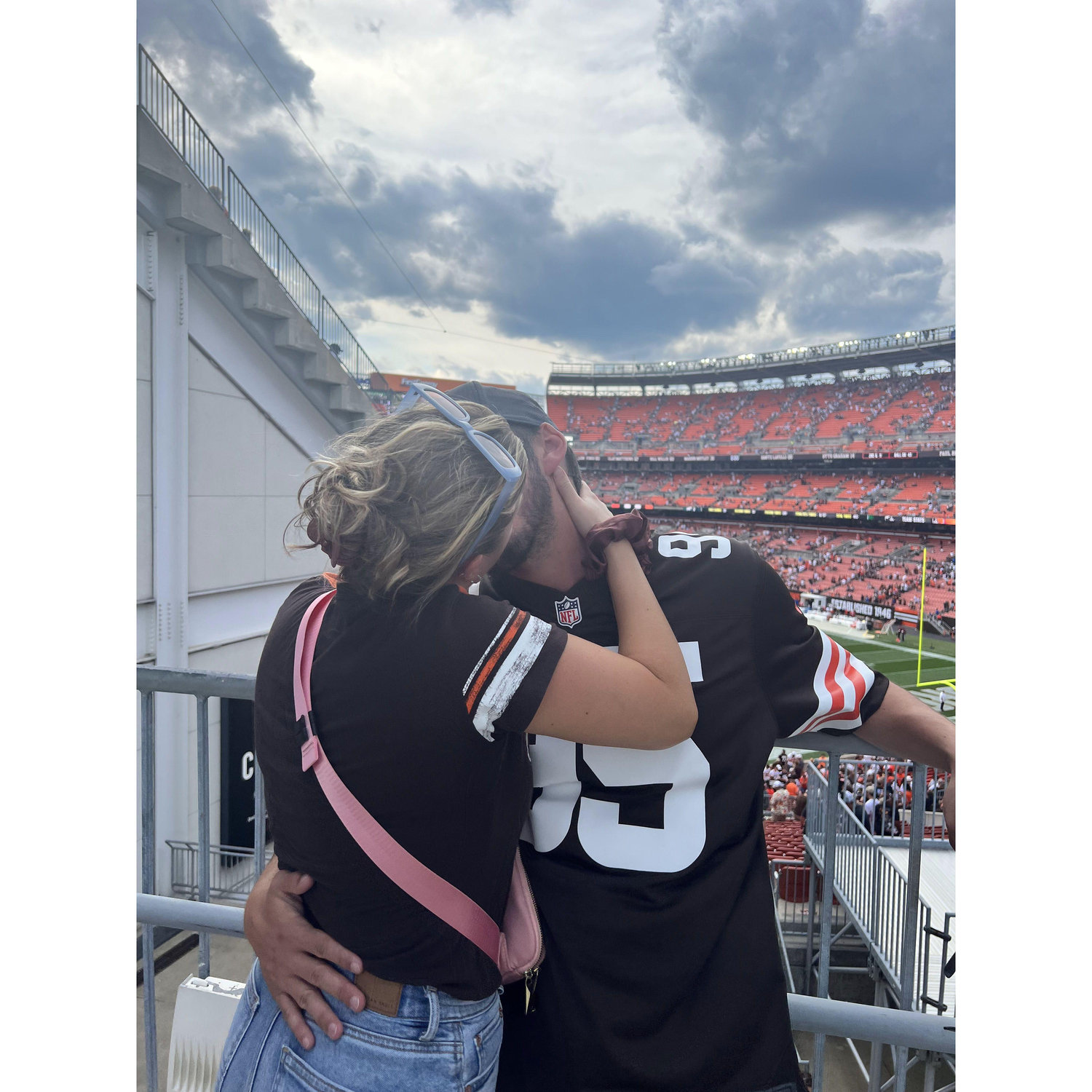 Our best friend took this after a particularly bad Browns loss... We vow to be there for each other through good and bad times!