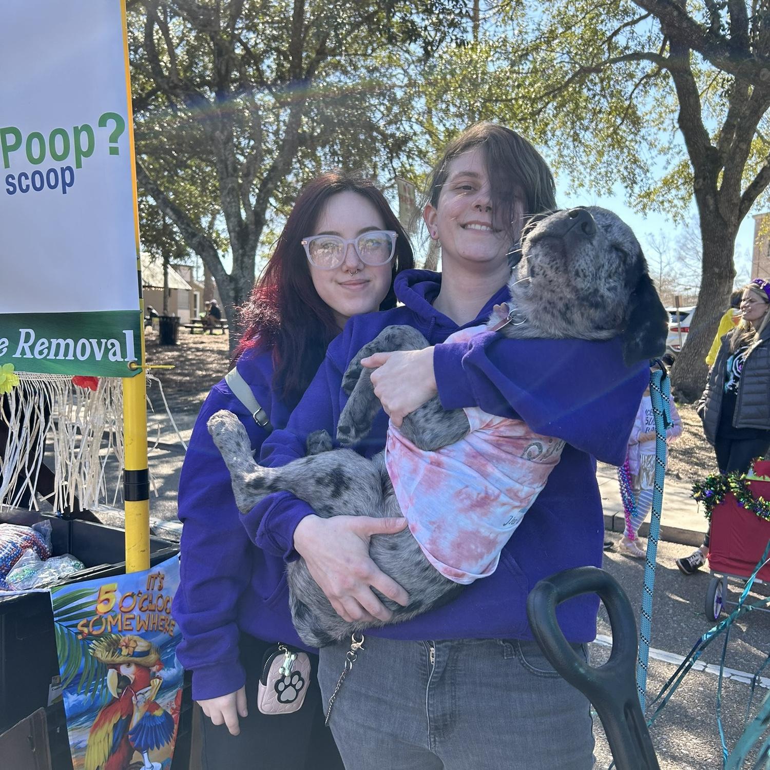 With our new fur-baby Sol at Mardi Paws 2024!