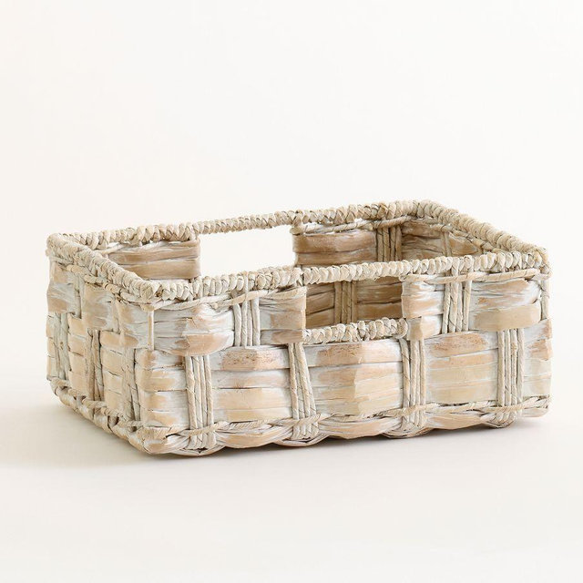 Salerno Basket, Closet Utility - Whitewash