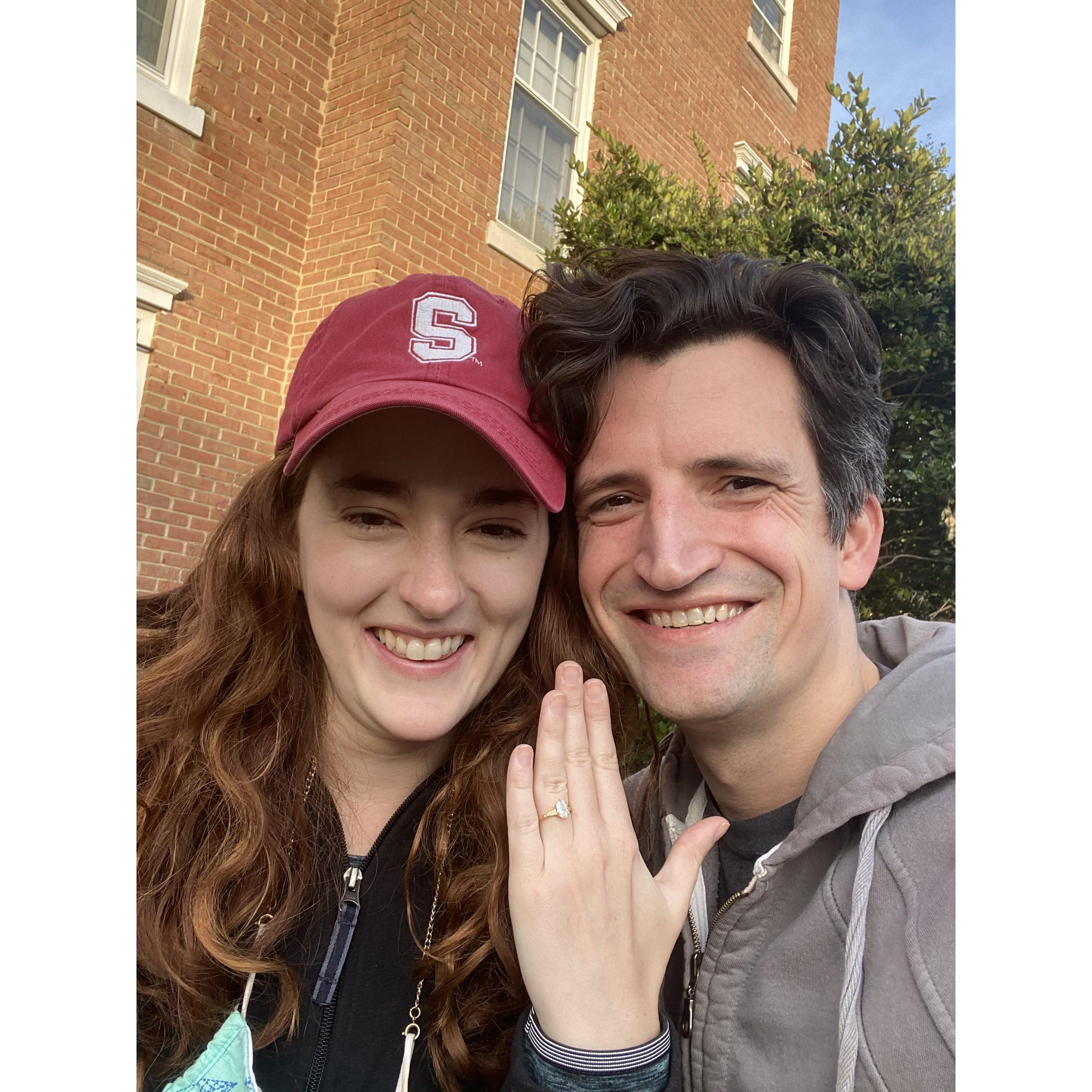 December 13th, 2020 - Elle said yes on the front stoop of her apartment in Capitol Hill. In true Elle fashion, she was clueless what was happening for 95% of it.