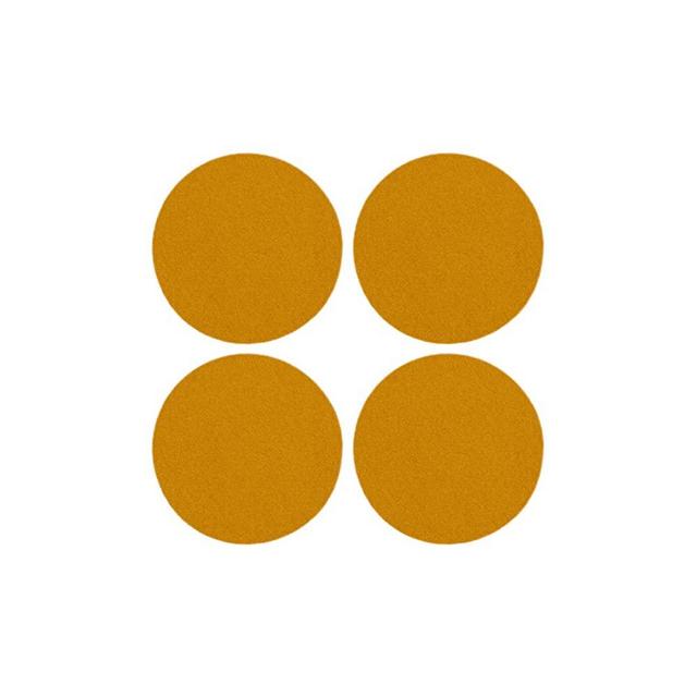 Graf Lantz Bierfilzl Round Felt Coasters - Multi-Color Set of 4 - 100% Merino Wool - Water-Wicking, Stain-Resistant, Absorbent (Turmeric)