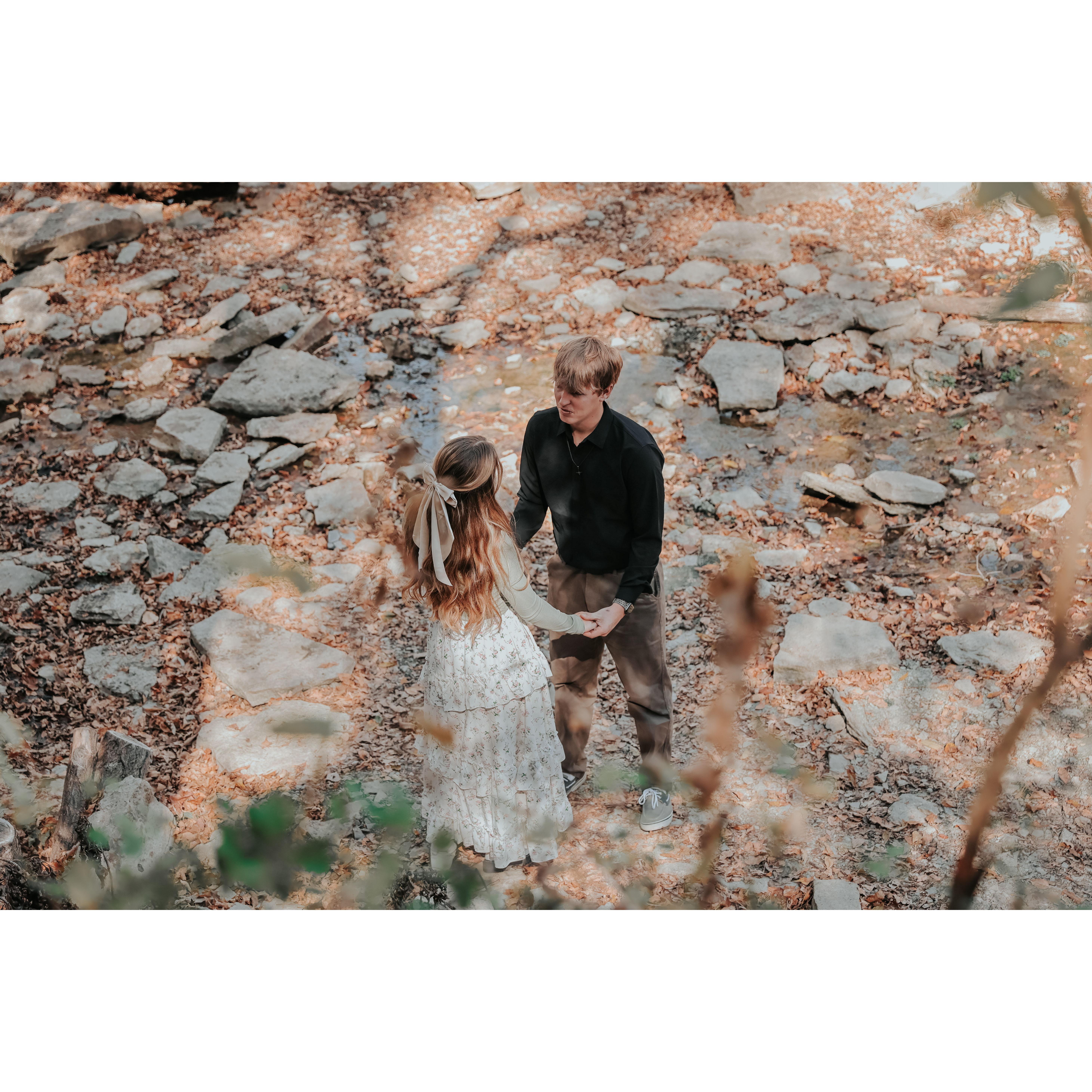 Fun Fact: This was taken without the couples knowledge (while the photographer was leaving). The couple had just got done taking their initial photos and were debriefing amongst each other.