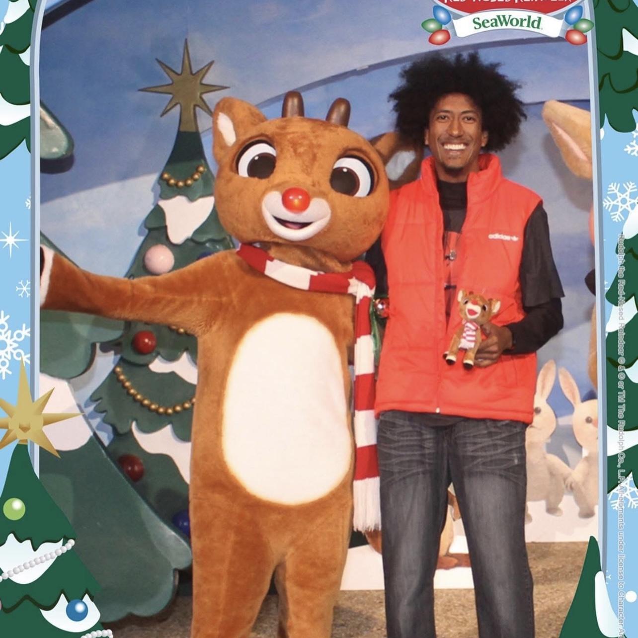 Kevin meeting “Rudolph” during Christmas season!      2019