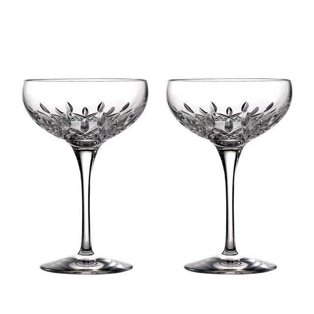 Lismore Essence Champagne Saucer, Pair
