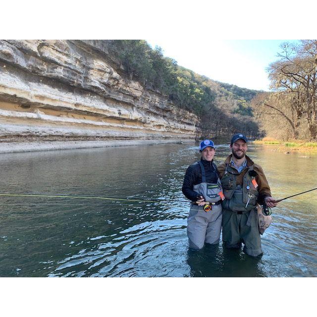 Our first time fishing together.