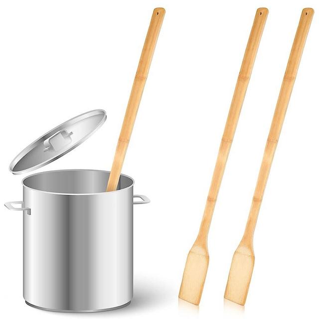 2 Pieces 36 Heavy Duty Wooden Mixing Paddle Seafood Boil Pot Paddle Cooking Paddle Wood Home Brew Paddle for Crawfish Boil Pot Seafood Camping Restaurants