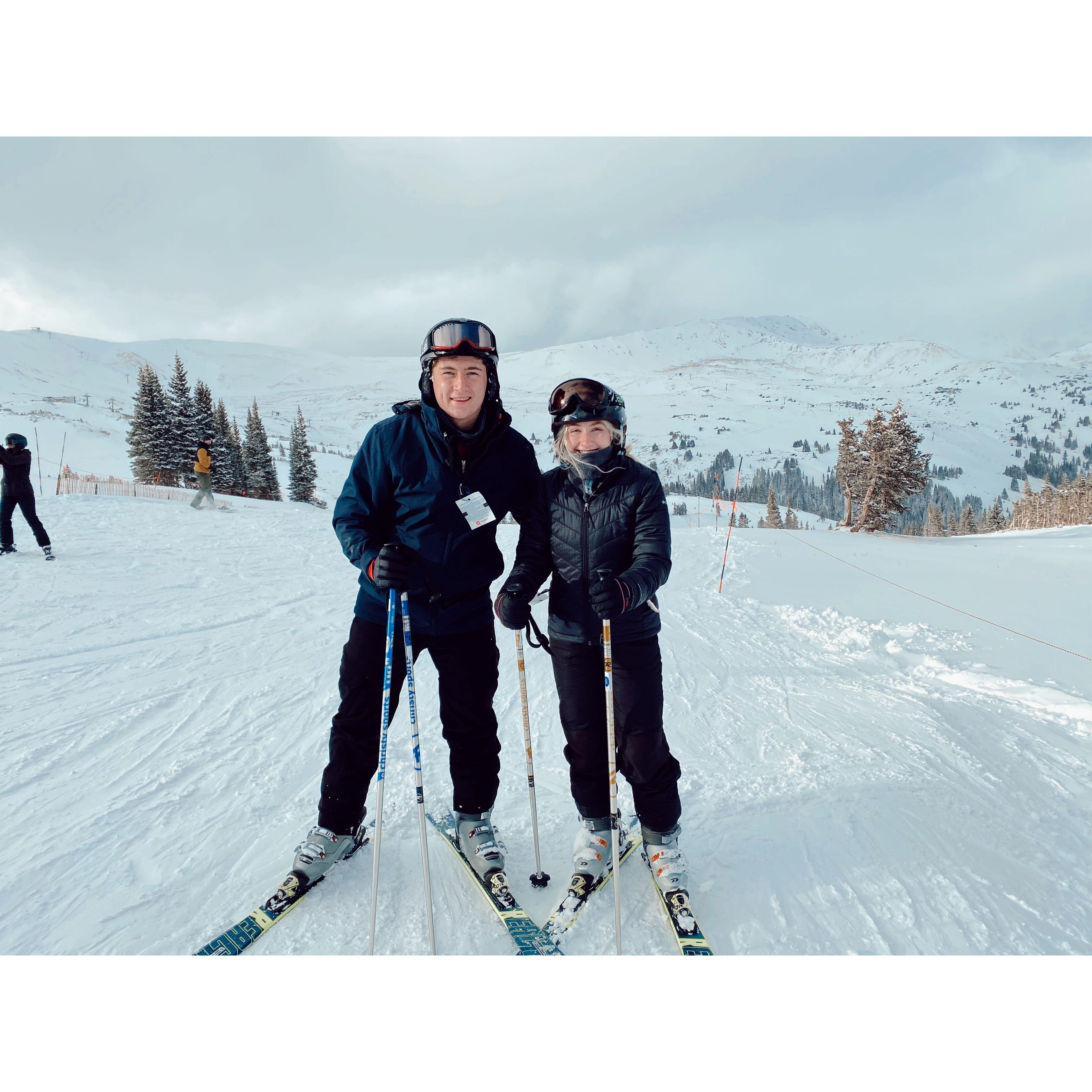 Chase surprised Hailey and flew to Colorado so he could meet her family and go skiing with her for winter break.