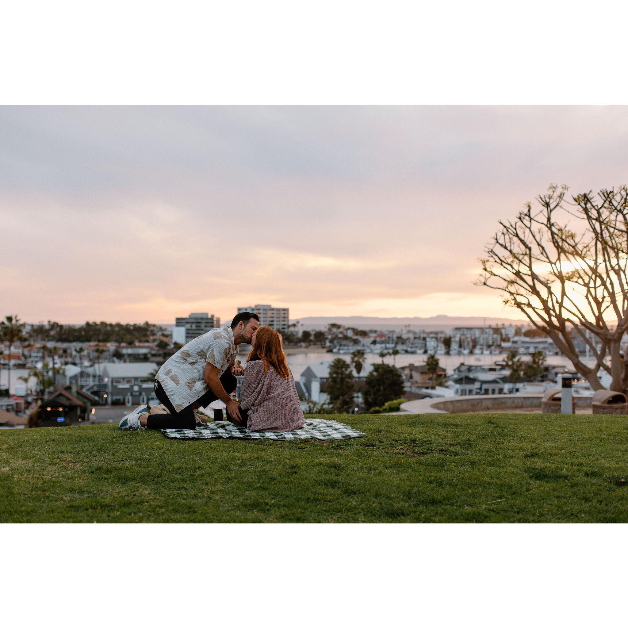 Nick proposing to Jordan | Friday, February 3rd, 2023 | John Wayne Park | Photos by Mary Claire Roman