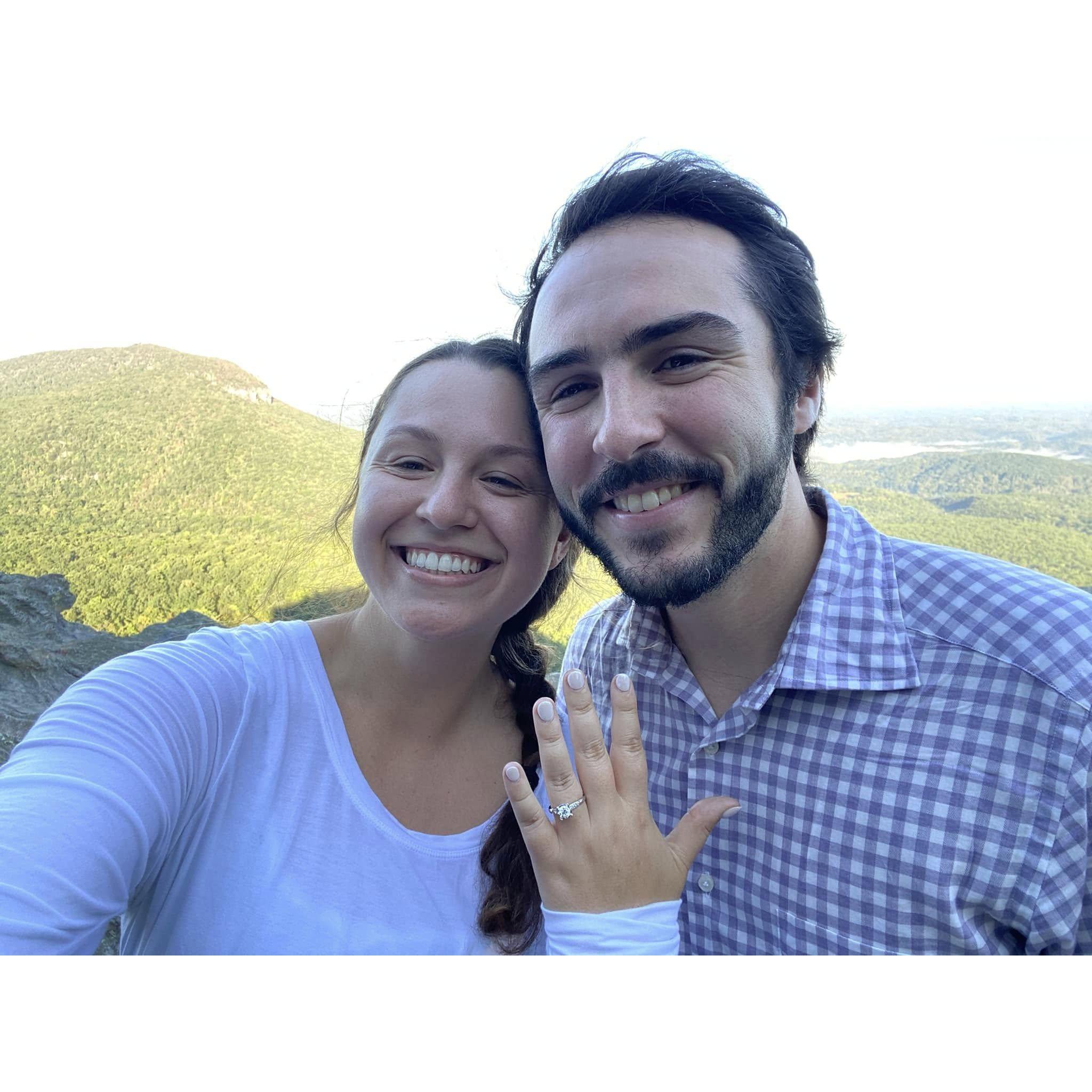 Skipper proposed to Kat just a couple of weeks before their 6th anniversary. Both of their families flew to NC to surprise Kat with an engagement celebration.