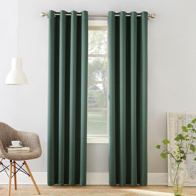 95"x54" Seymour Grommet Top Room Darkening Window Curtain Panels Green - Sun Zero