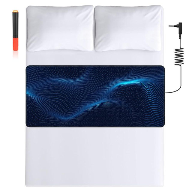 HLLBLL Grounding Mat for Improved Sleep, Reduced Anxiety, Pain, Inflammation, Headache Relief, Balance. Grounded Therapy-(Black, (60.3 * 27.4inch))