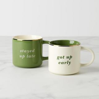 Got Up Early & Stayed Up Late Mug, Set of 2