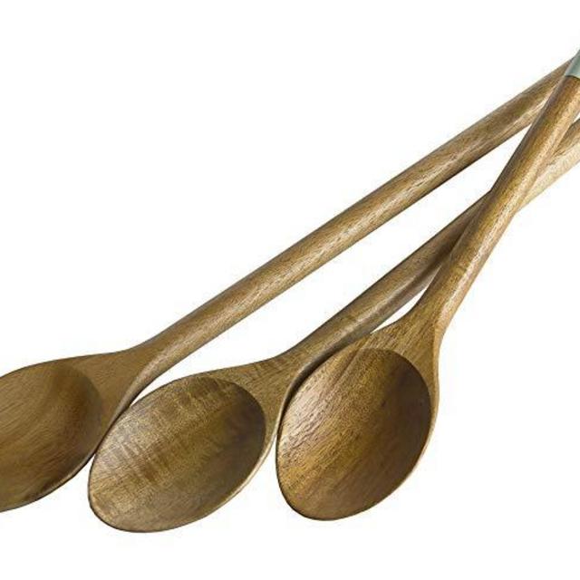 Jamie Oliver Wooden Serving Spoons - Cooking Utensils for Baking, Mixing and Serving - Set of 3