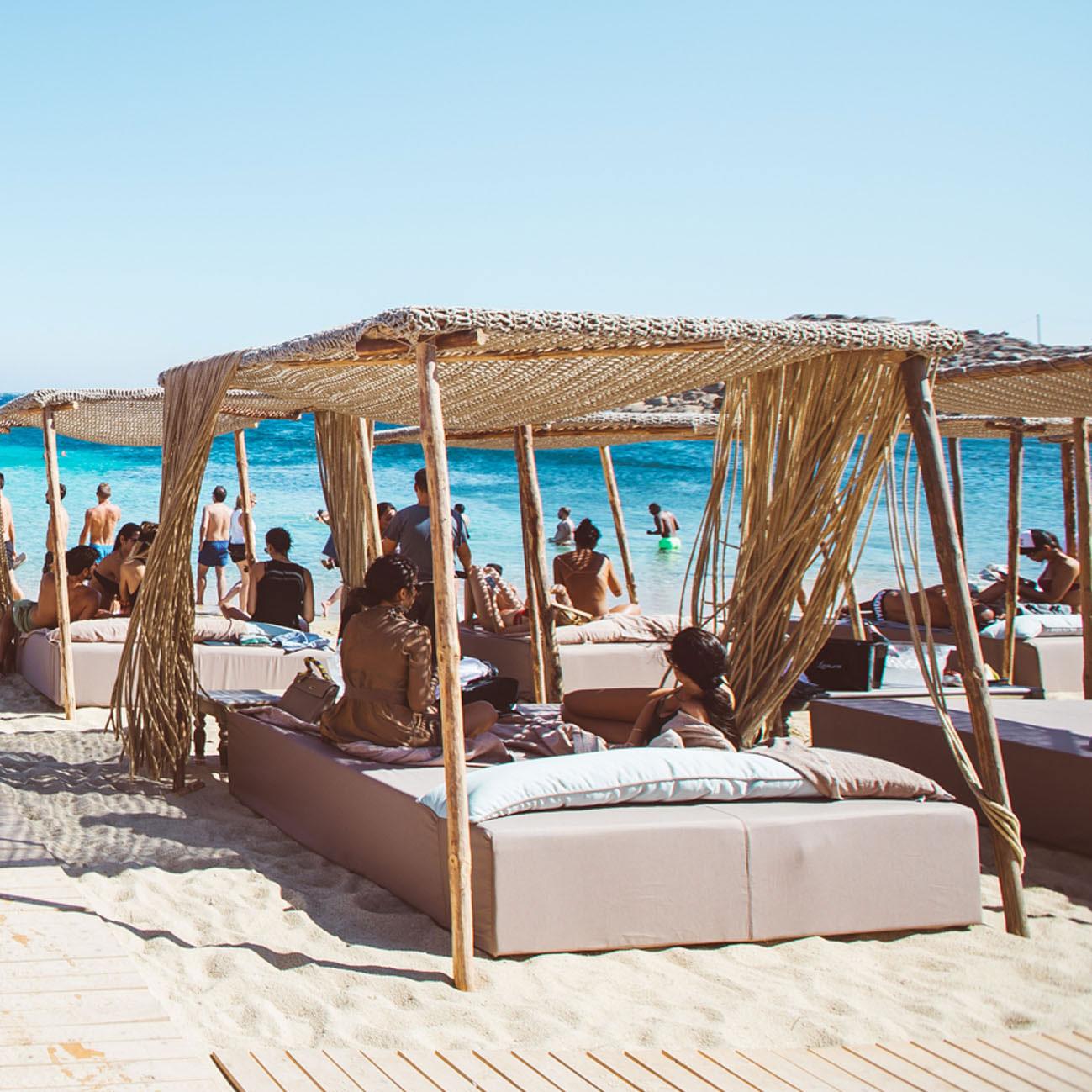 Private Beach Cabana Rental in Mykonos