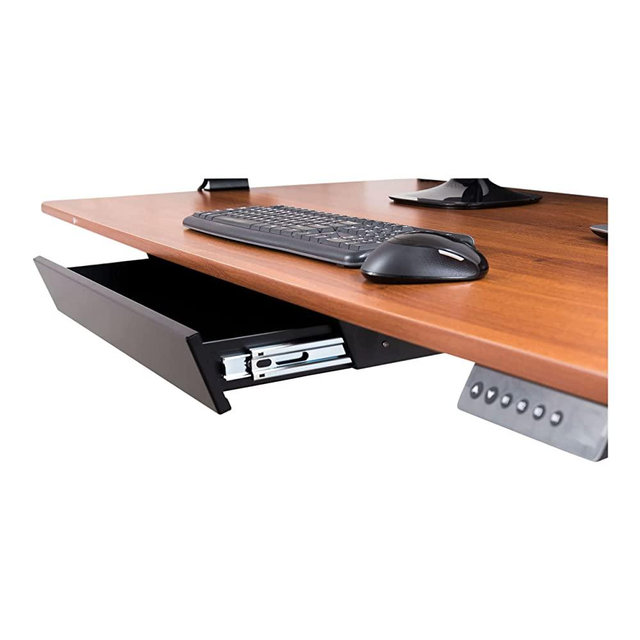 Stand Up Desk Store Add-On Office Sliding Under-Desk Drawer Storage Organizer for Standing Desks (Black)