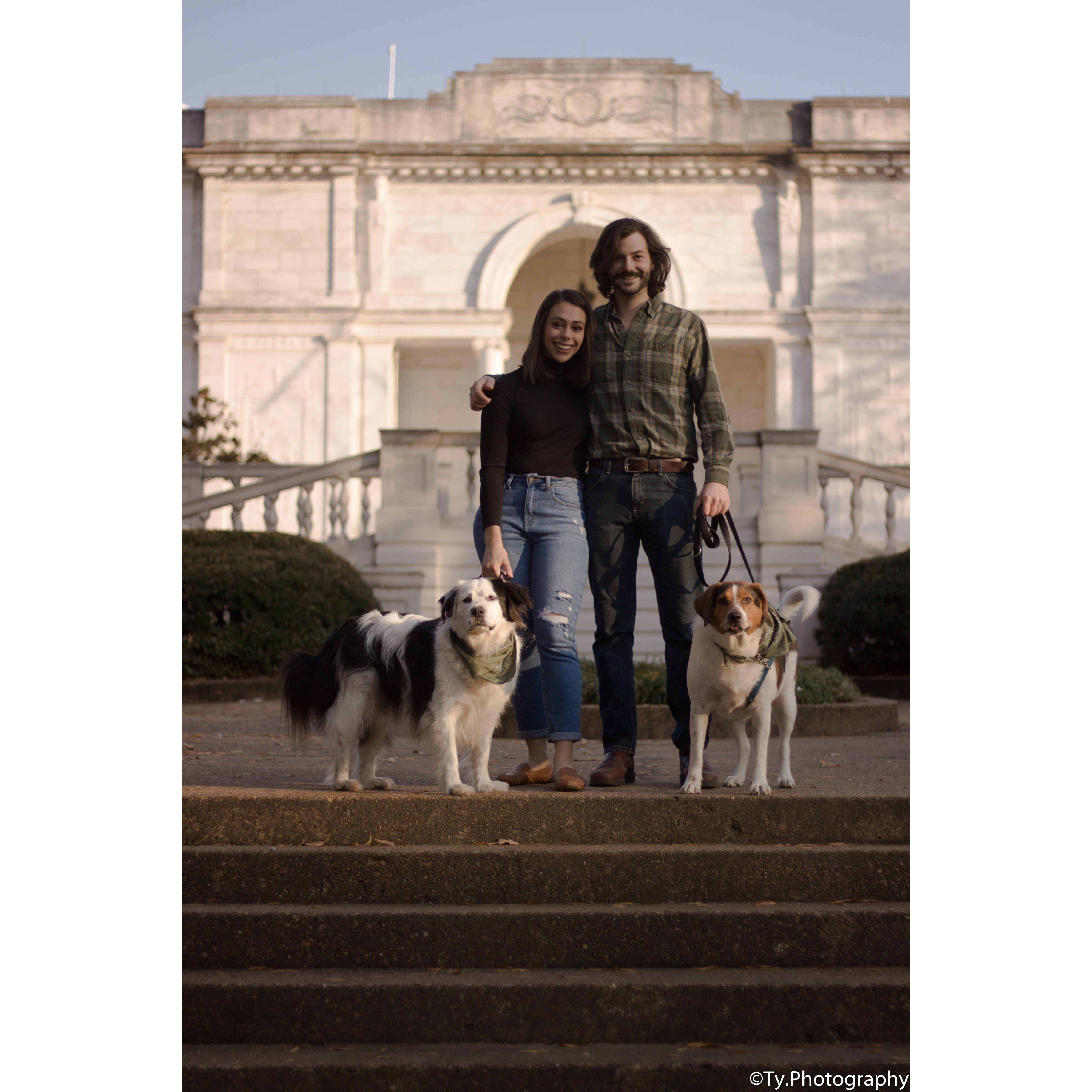 Miles, Mollie, Hopper, and Ladybug, Overton Park, Memphis 2020