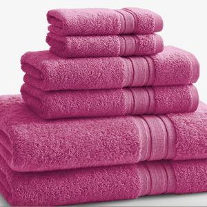 Turkish Cotton 6-Piece Bath Set - Magenta Pink