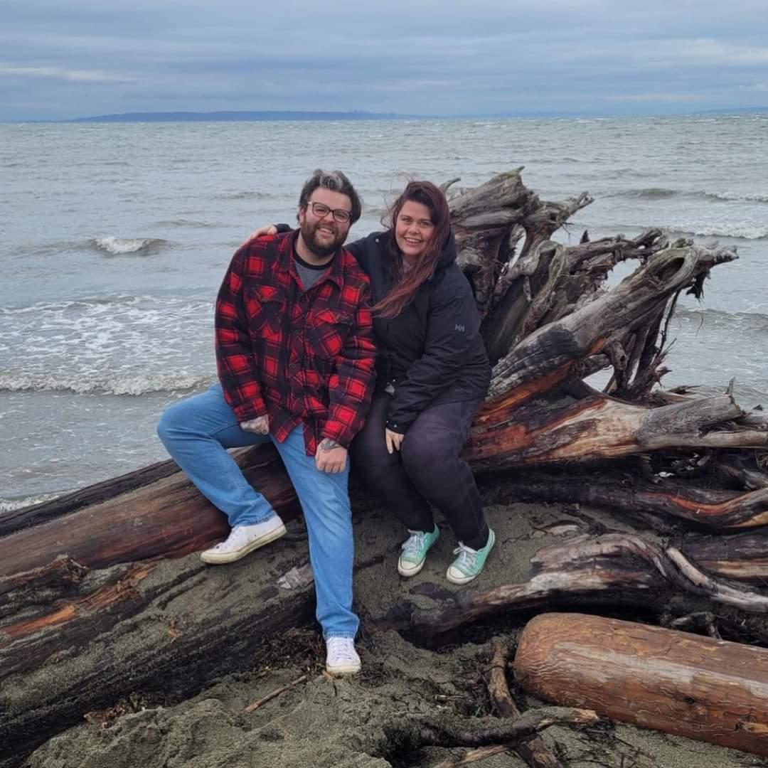 Our first trip together, enjoying the ocean views