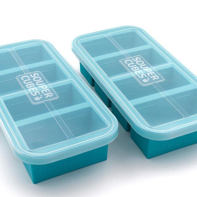 Souper Cubes Extra-Large Silicone Freezing Tray with Lid - 2 pack