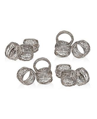 Round Mesh Napkin Rings, Set of 12