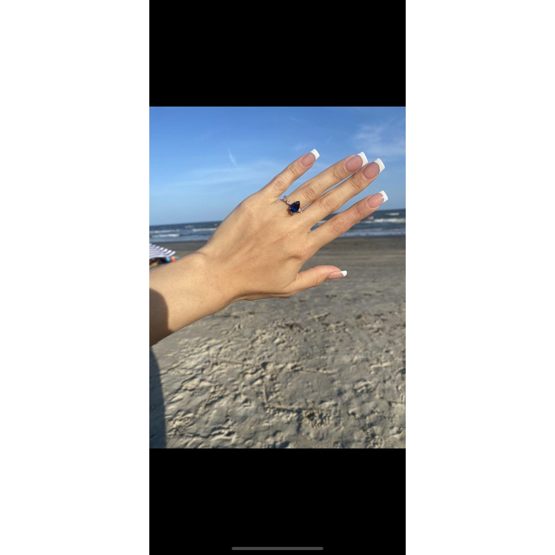 My ring is sapphire which happens to be my birthstone!