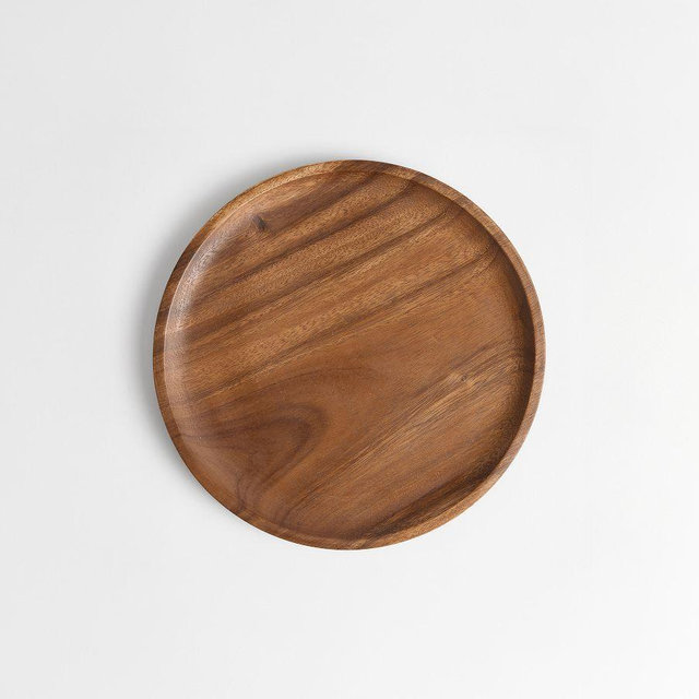 Acacia Wood Round Cheese Board, Small - Brown