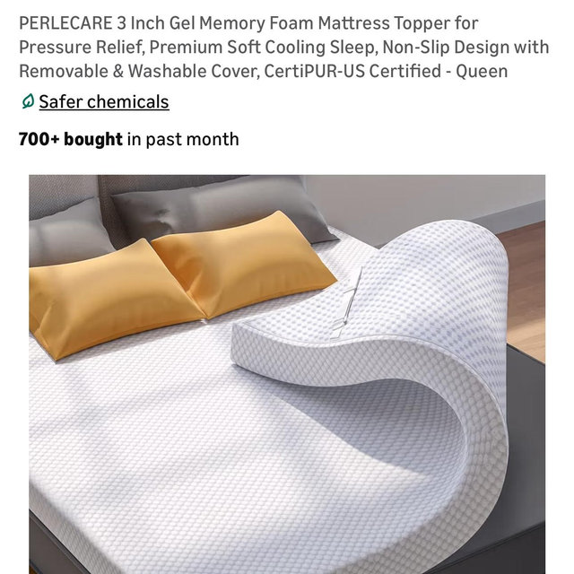QUEEN Memory Foam Mattress Topper