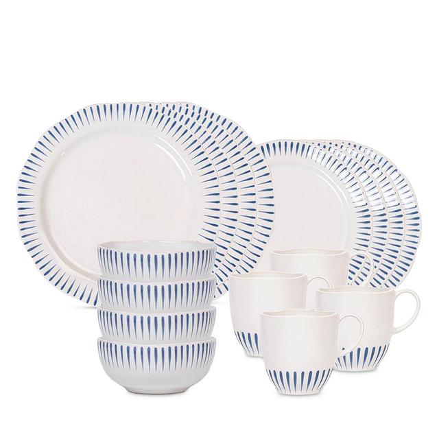 Juliska Sitio Stripe 16 Piece Dinnerware Set, Service for 4